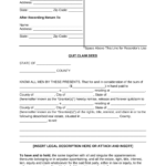Free Quit Claim Deed Form PDF Word EForms