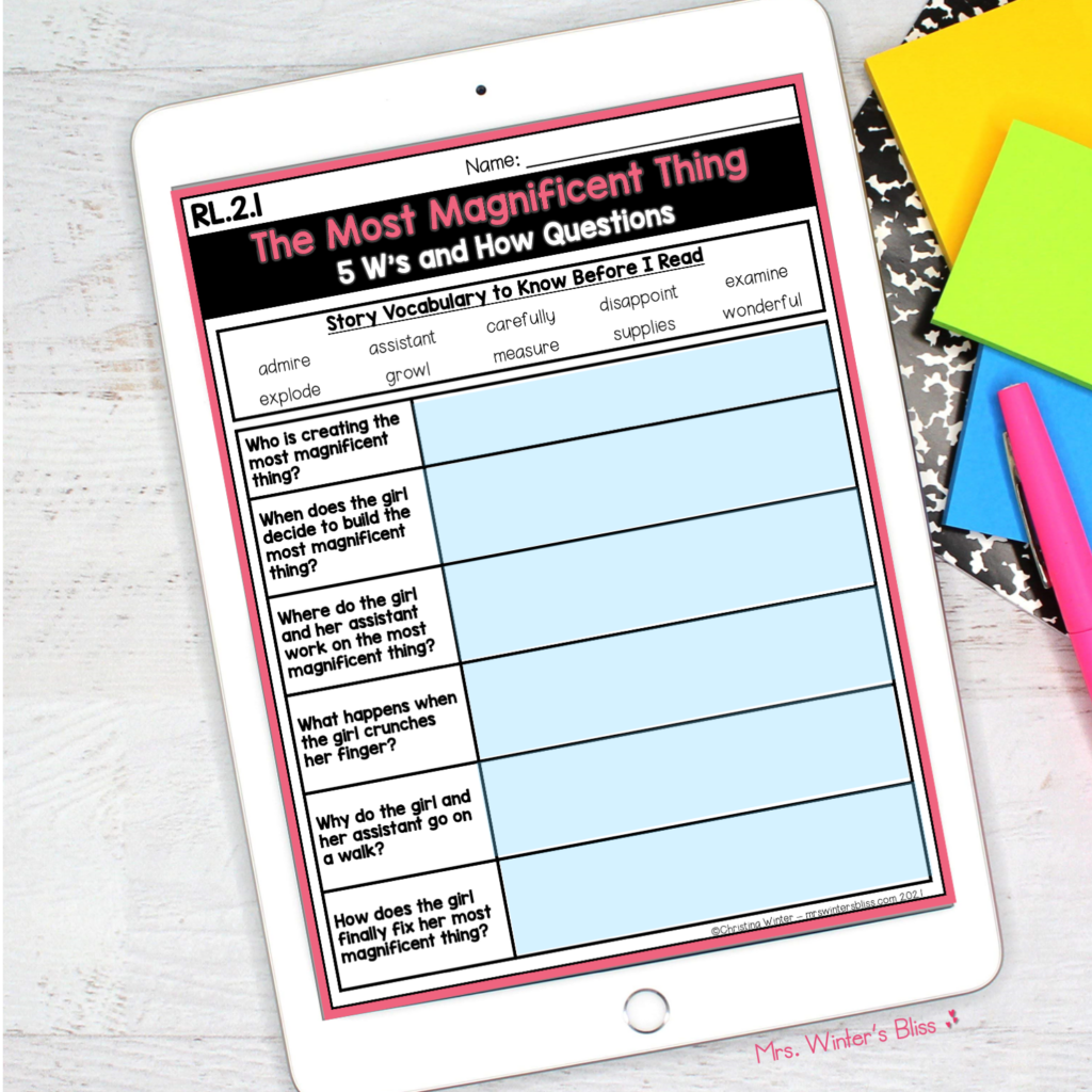 Free Reading Response Activities For K 2 Students Lead In Literacy Resources For Kindergarten 1st U0026 2nd Grade