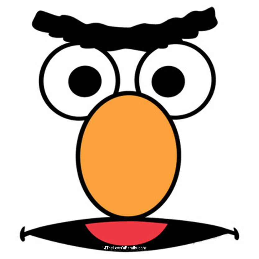 FREE Sesame Street Font U0026 Face Printables 4 The Love Of Family