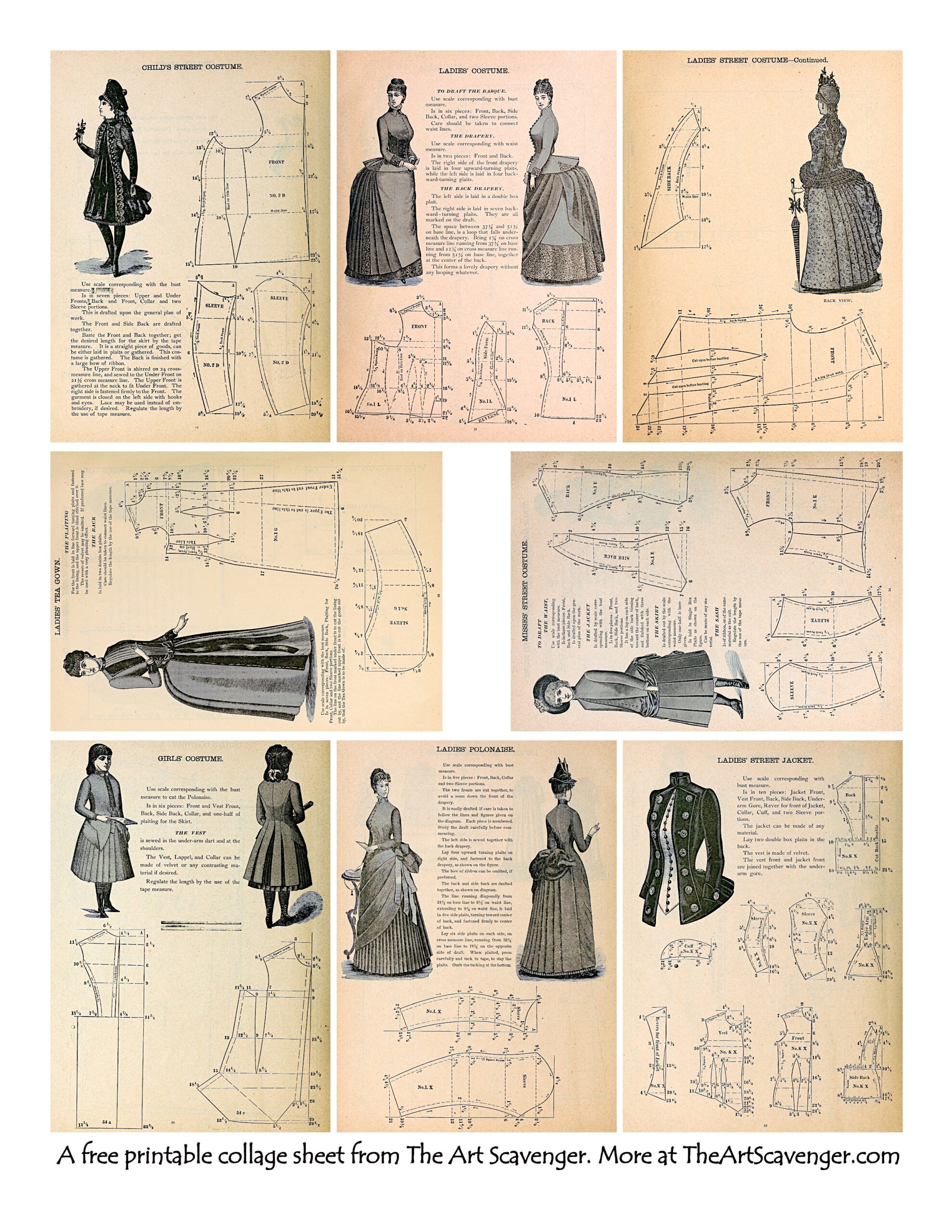 Free Sewing Diagram Ephemera Sheet Printables The Art Scavenger Free Sewing Diagram Ephemera Sheet Printables The Art Scavenger