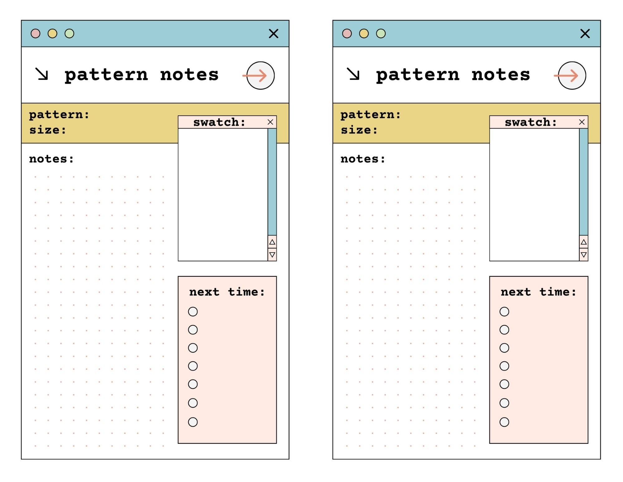 printable sewing binder pages