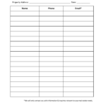 Free Simple Real Estate Open House Sign in Sheet PDF Word EForms