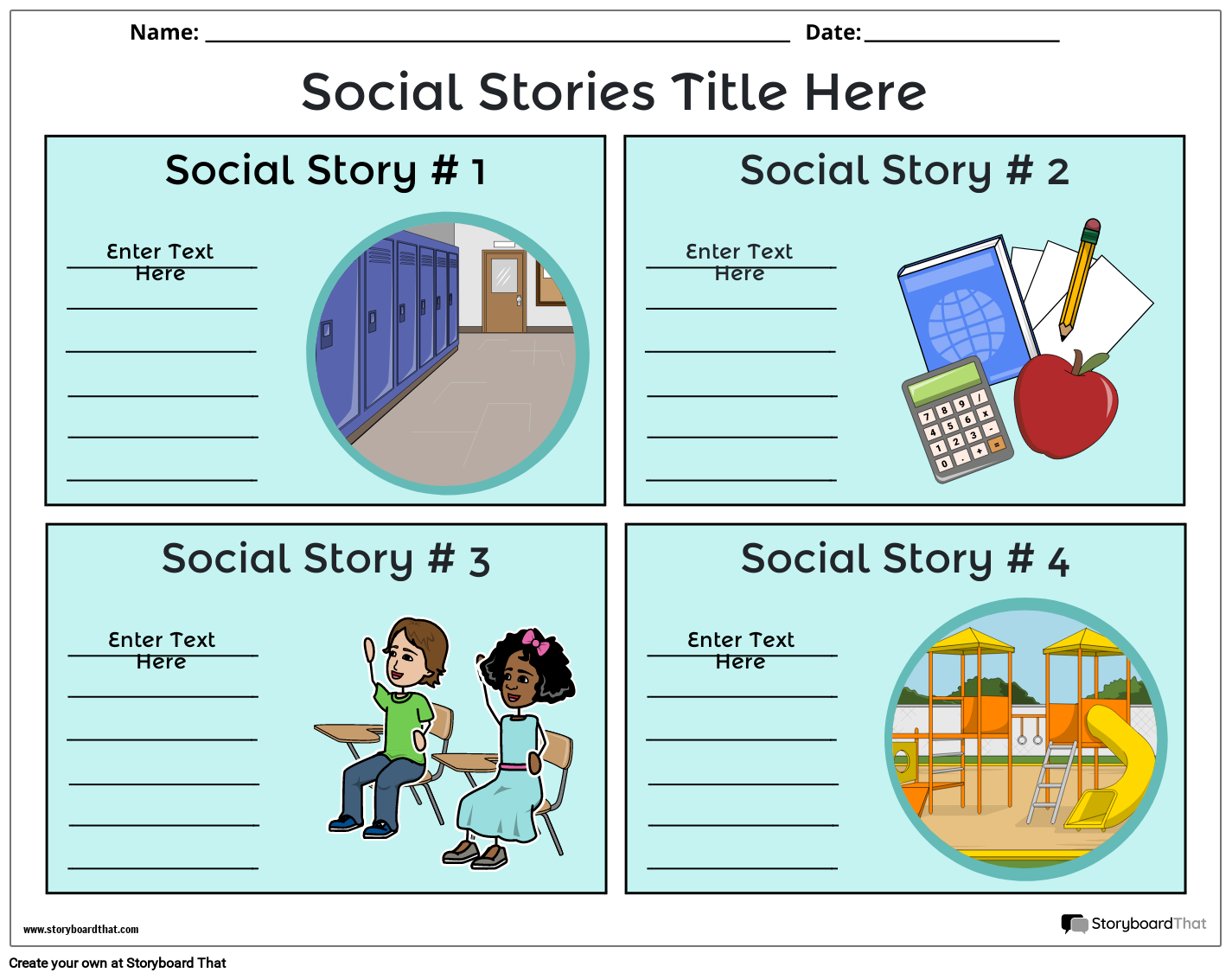 Free Social Story Templates Create U0026 Customize Easily