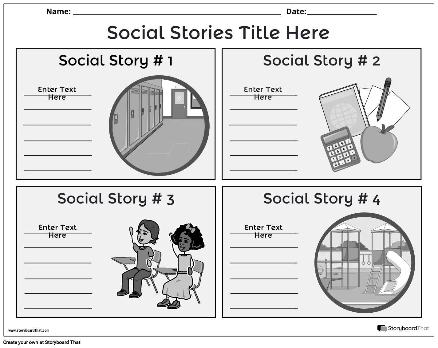 Free Social Story Templates Create U0026 Customize Easily
