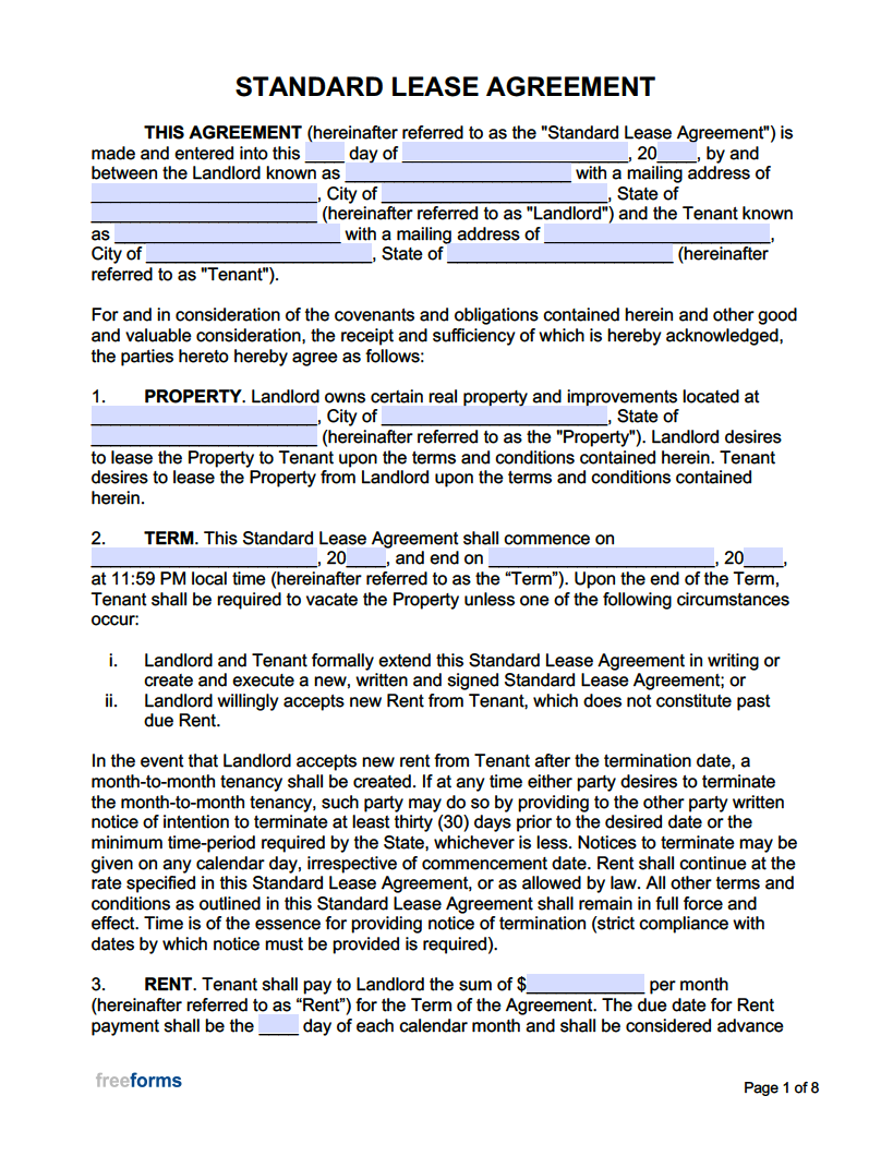 printable basic rental agreement