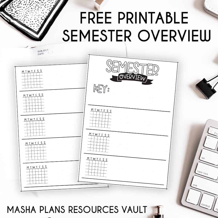 Free Study Bullet Journal Printables Masha Plans