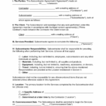 Free Subcontractor Agreement Templates PDF Word EForms