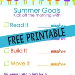 Free Summer Activities Chart Written Reality