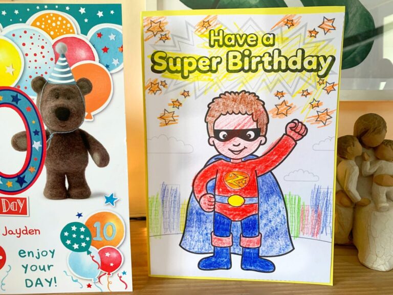 Free Superhero Printable Birthday Card Craft Sticky Mud U0026 Belly Laughs