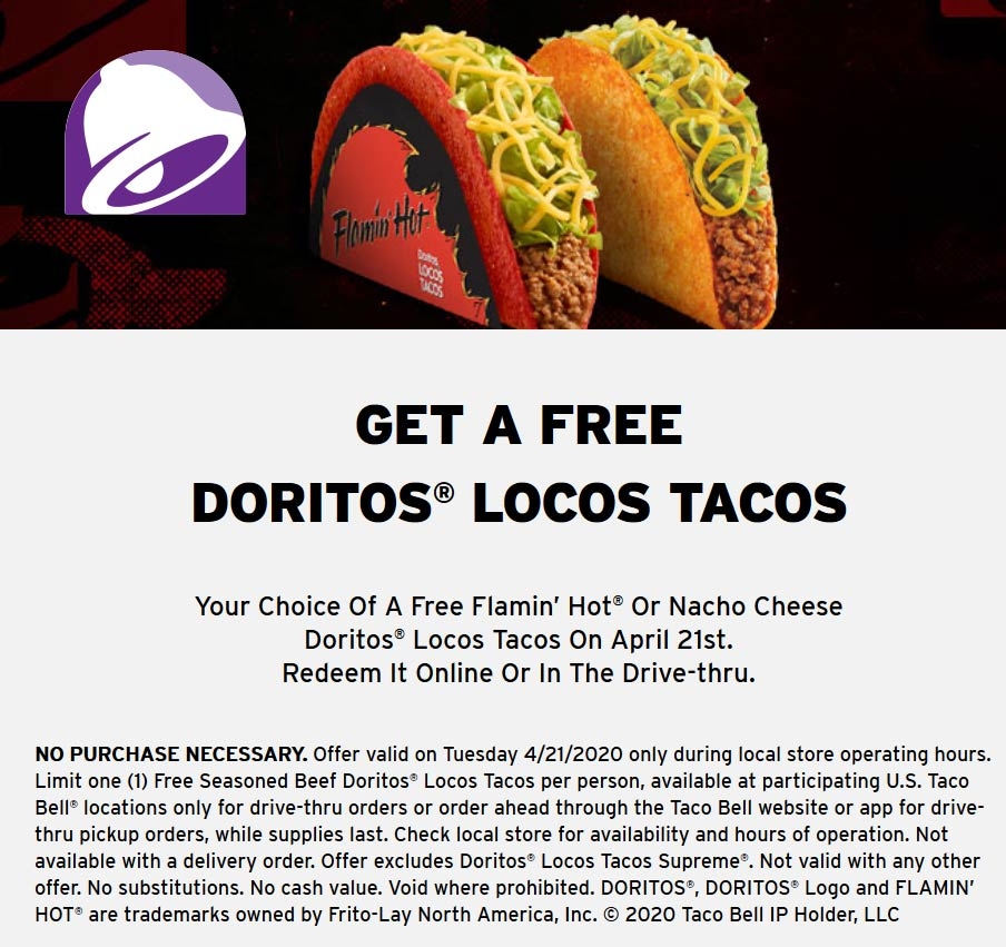 Free Taco Tuesday At Taco Bell Taco Bell August 2025 Coupons  Free Taco Tuesday At Taco Bell Taco Bell August 2025 Coupons
