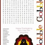 Free Thanksgiving Puzzles Word Search And Maze Printable Daily 