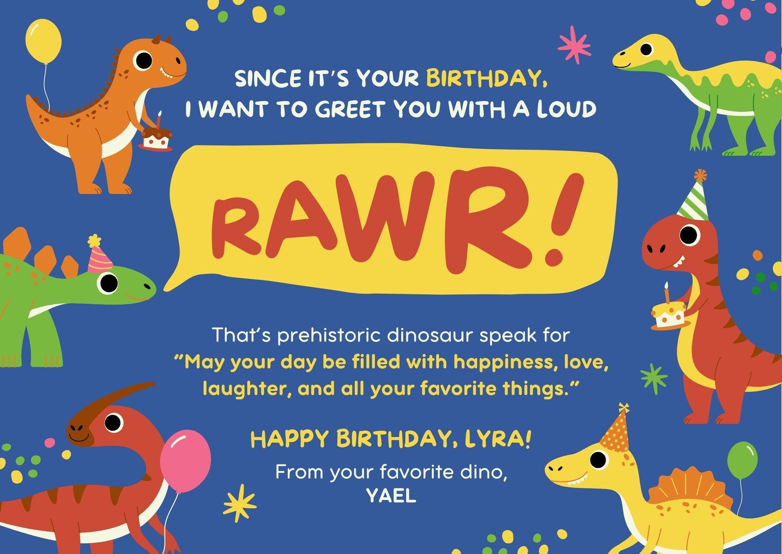 Free To Edit Dinosaur Birthday Card Templates Canva