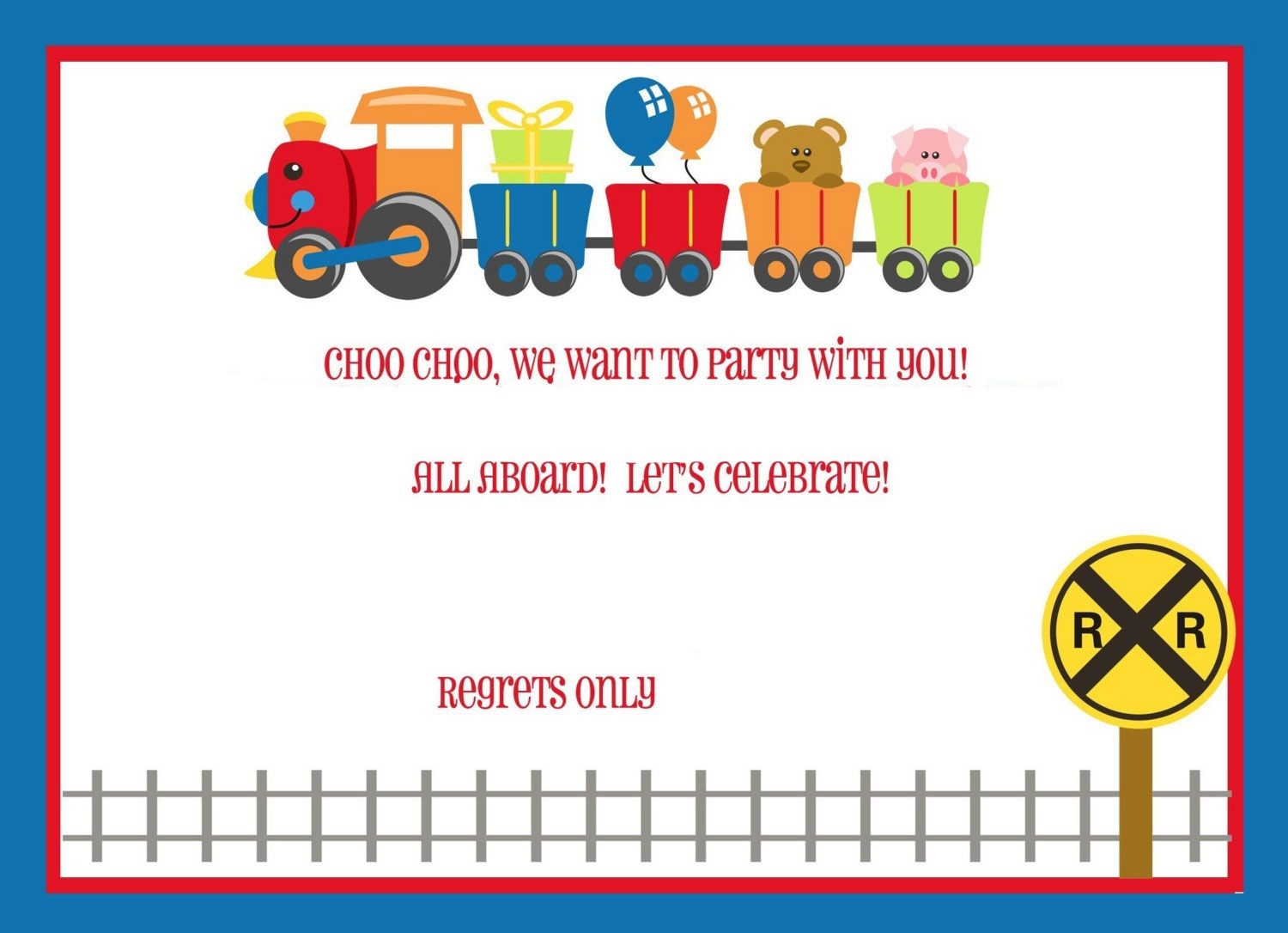 Free Train Birthday Invitation Template Dolanpedia Worksheets Library