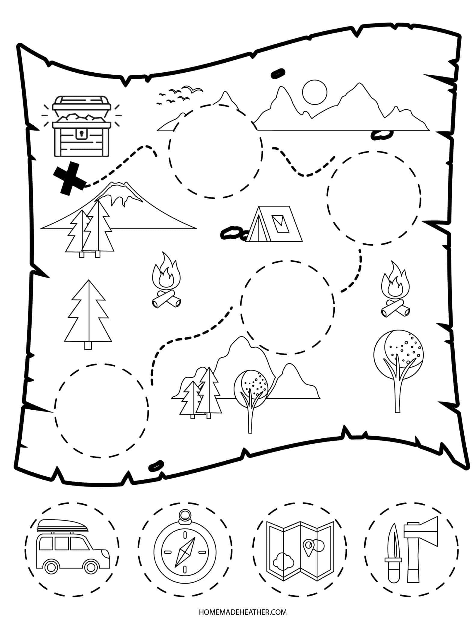 Free Treasure Map Printables Worksheets Library