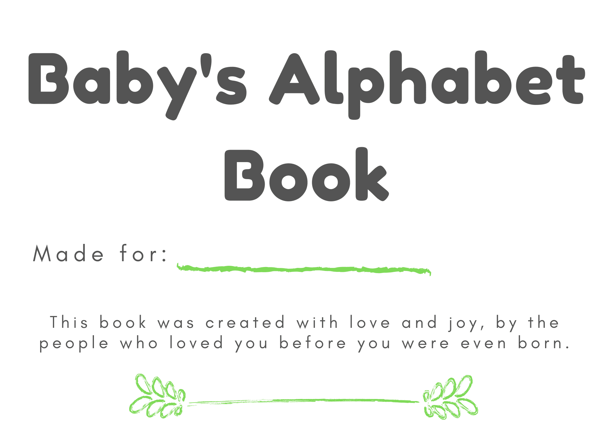 Free U0026 Easy Downloadable ABC Book Template For Your Baby Shower Activities Tulamama
