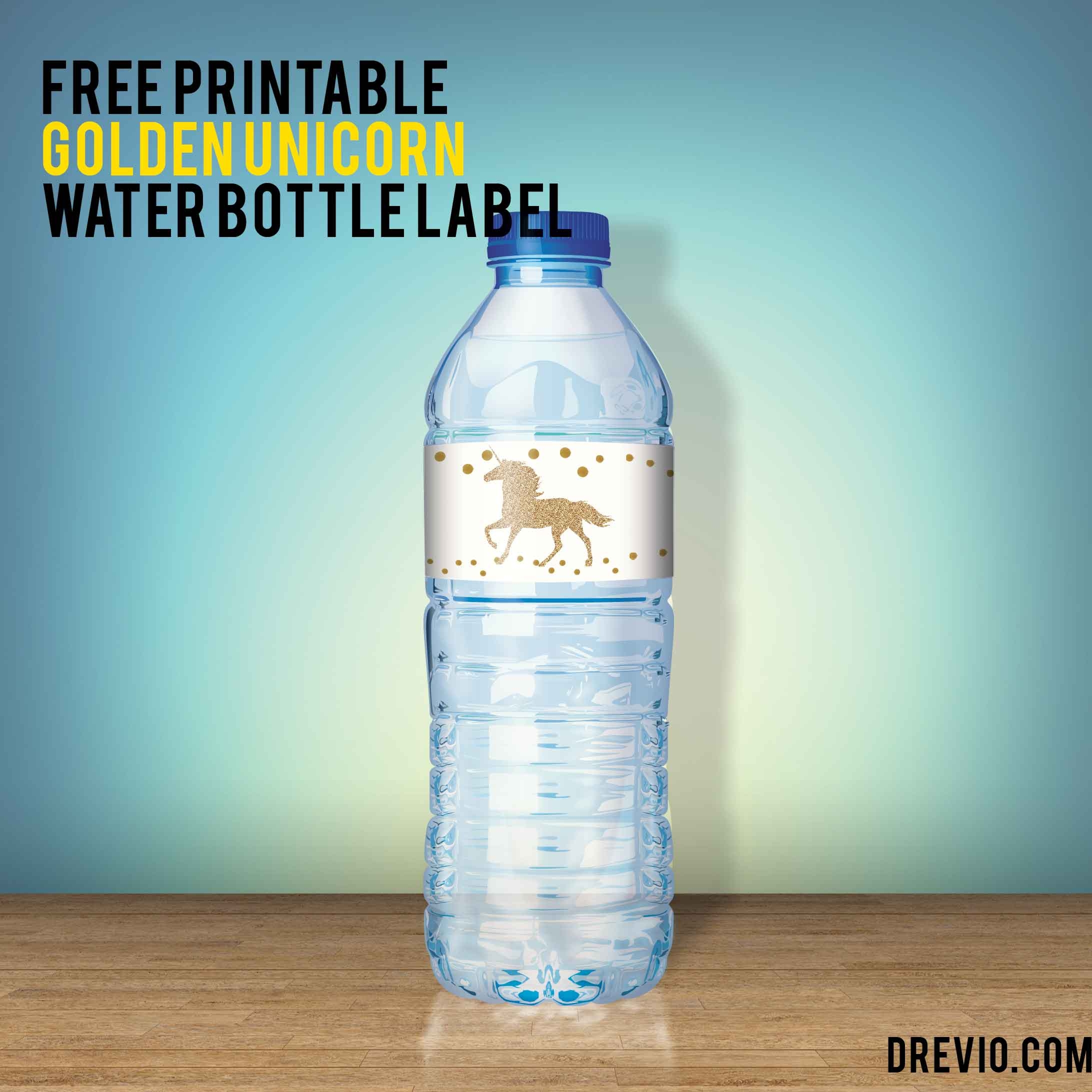 FREE Unicorn Water Bottle Label Printable FREE Unicorn Water Bottle Label Printable