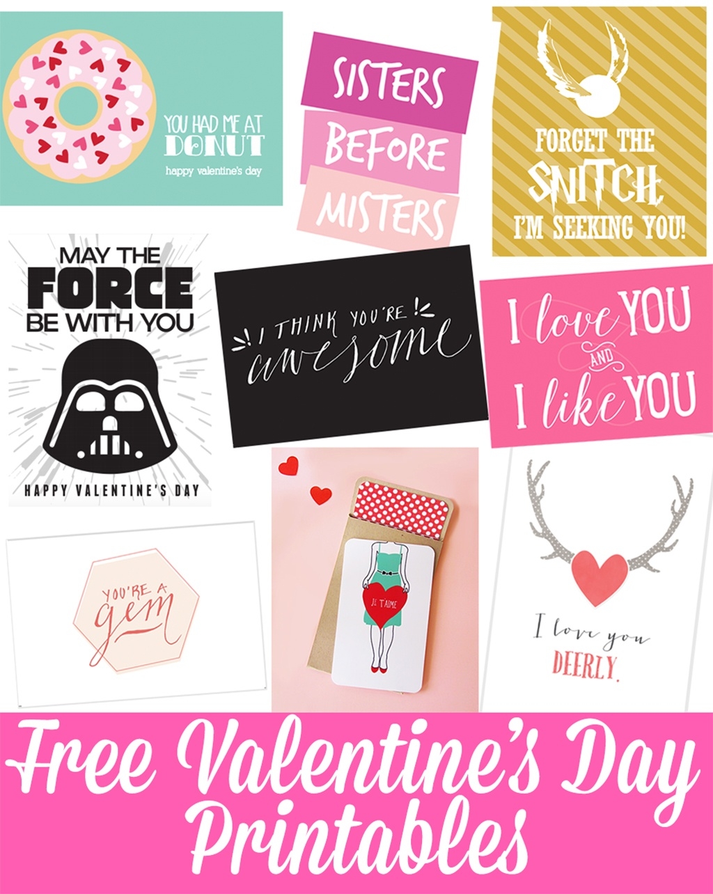 Free Valentine s Day Printables 2018 Let s Talk Beauty