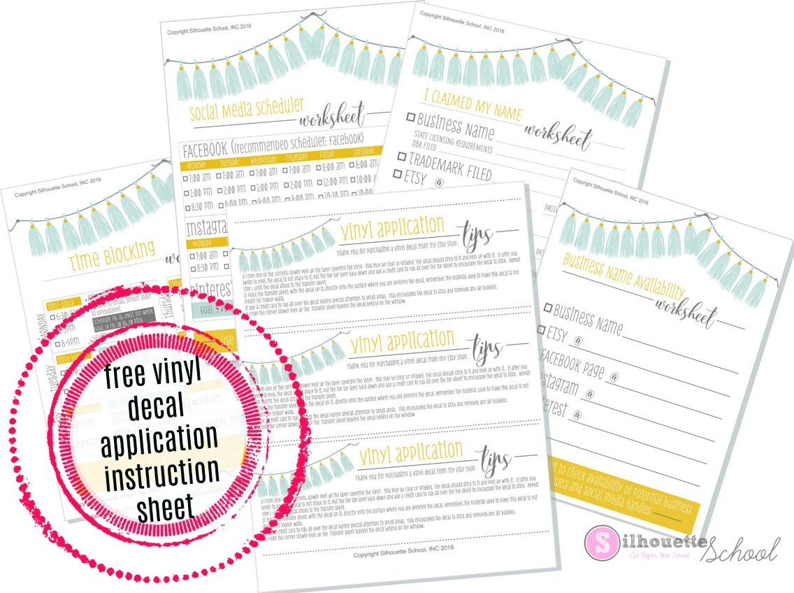 printable vinyl decal instructions