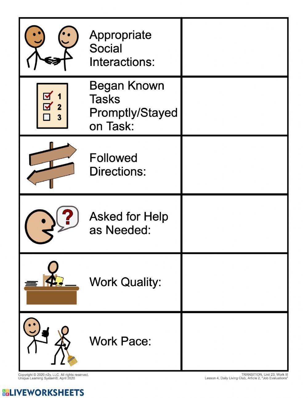Free Vocational Skills Worksheet Download Free Vocational Skills Worksheet Png Images Free Worksheets On Clipart Library