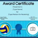 Free Volleyball Certificate Edit Online And Print At Home