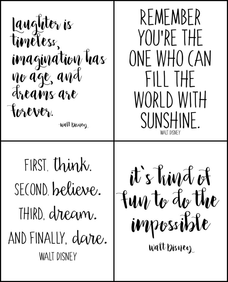 FREE Walt Disney Quote Printables Houston Mommy And Lifestyle 