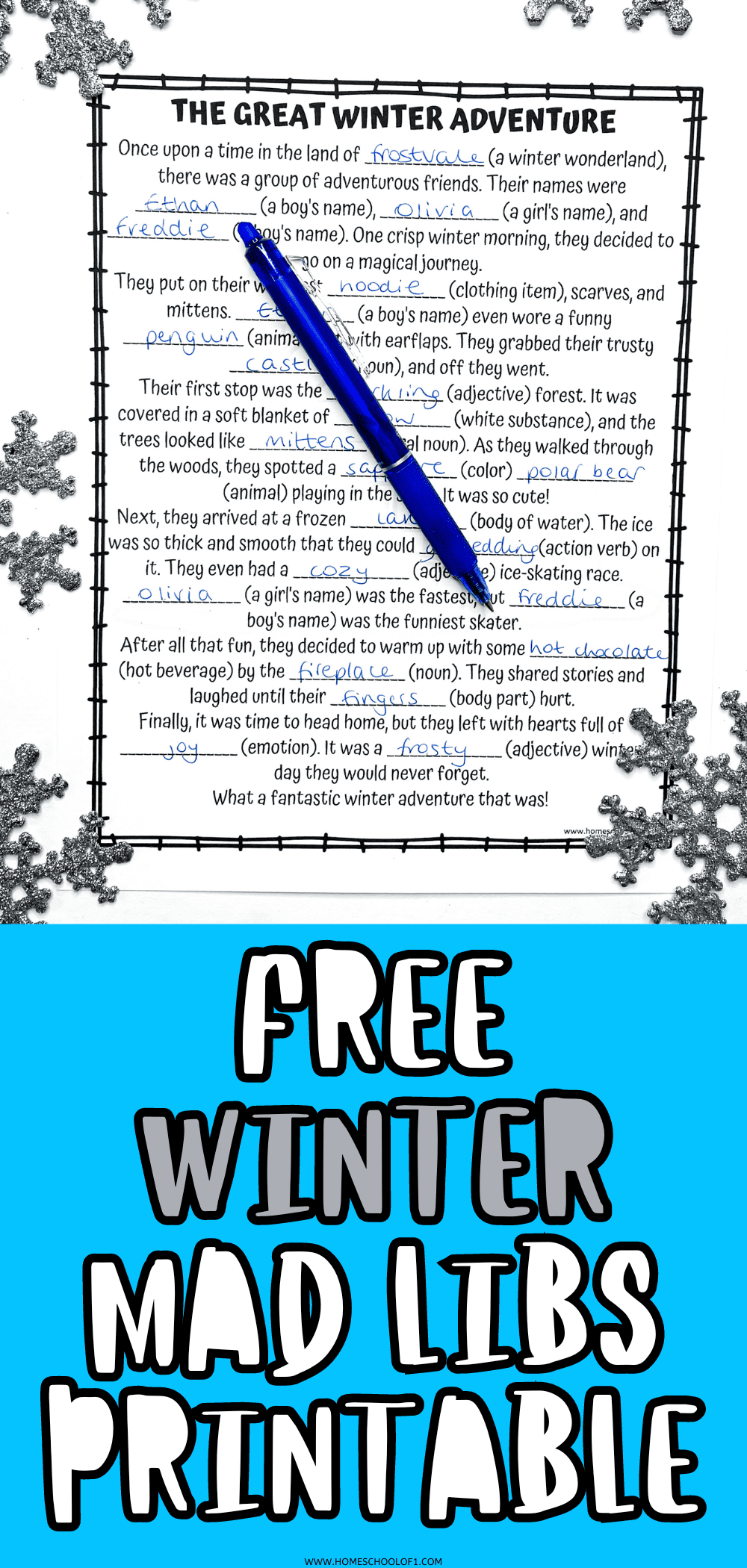 Free Winter Mad Libs Printable A Word Game For Kids