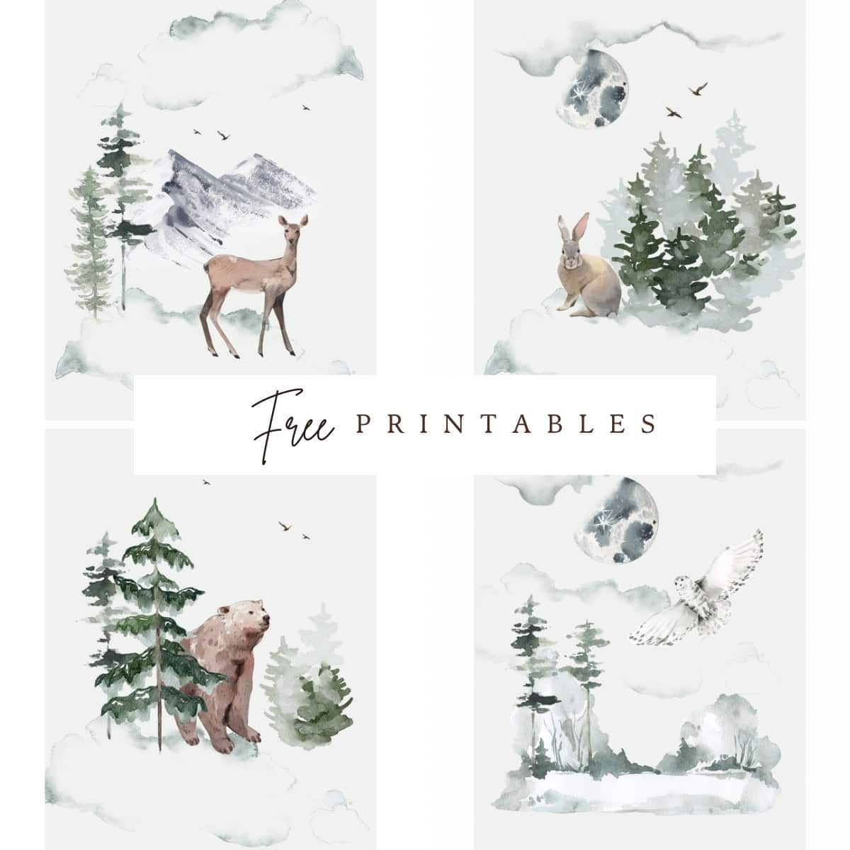 free printables for winter art lessons