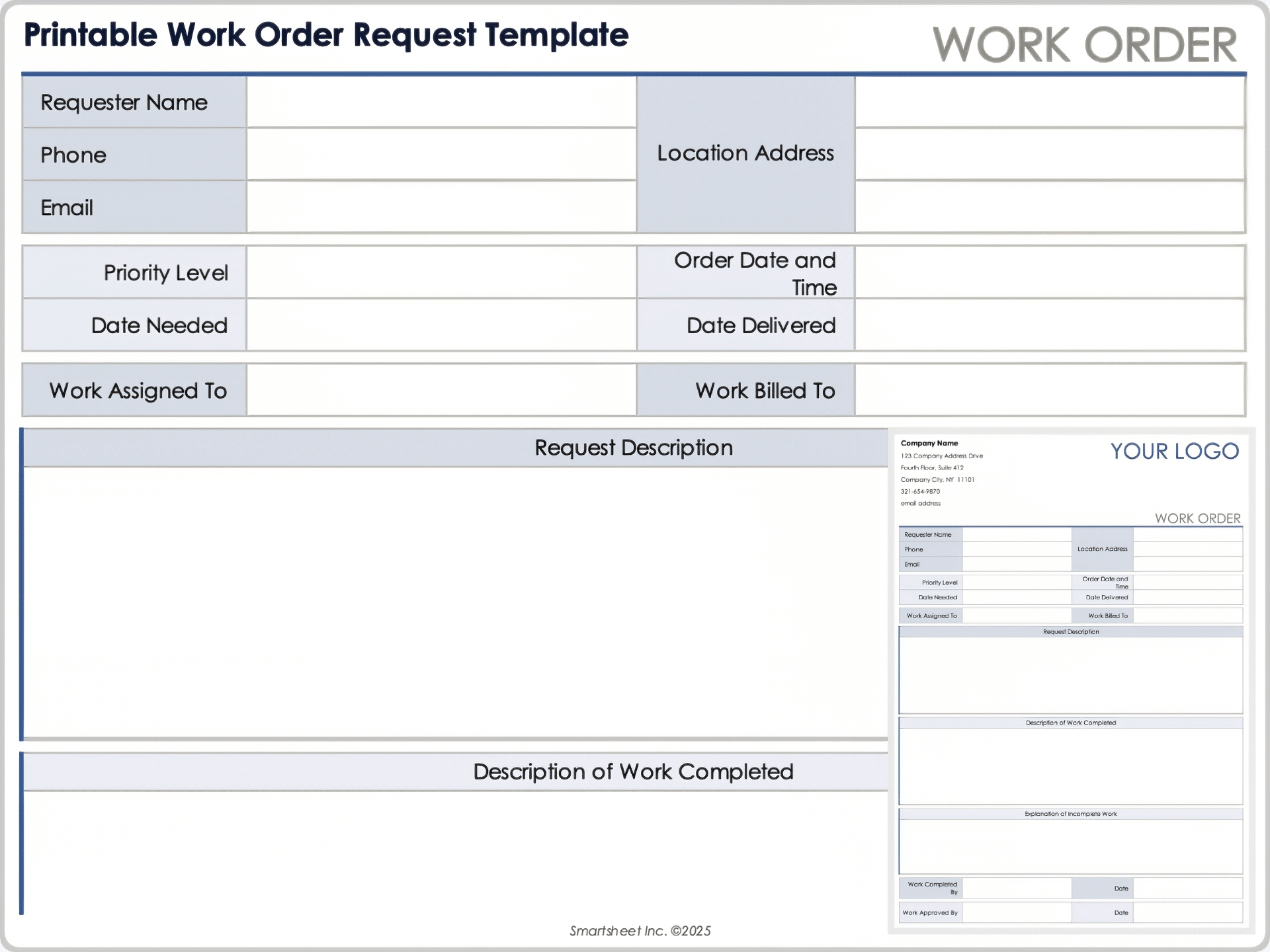 Free Work Order Forms U0026 Templates All Formats Editable Free Work Order Forms U0026 Templates All Formats Editable