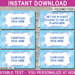Frozen Party Food Labels Template