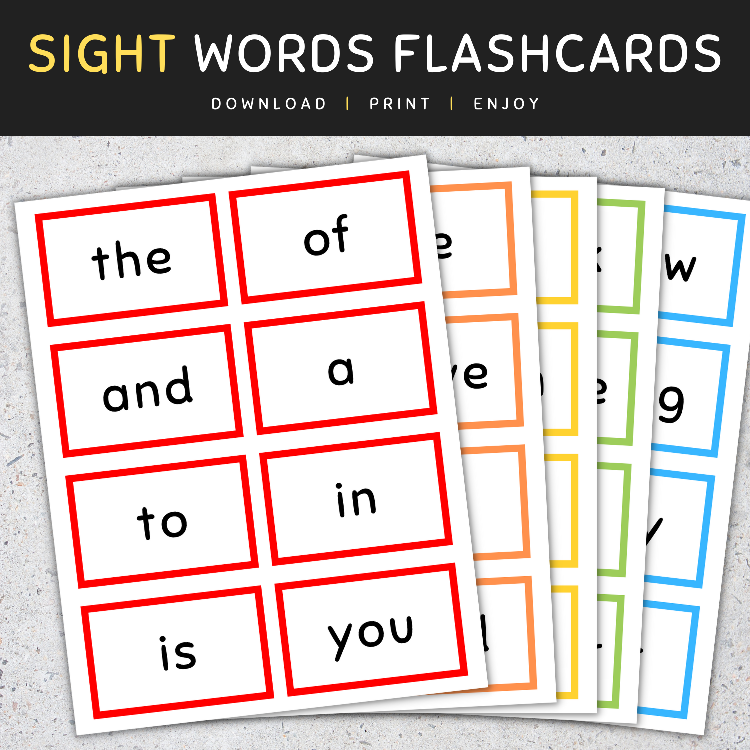 Fry Sight Words Flash Cards Fry s 1st 2nd U0026 3rd 100 Sight Words 
