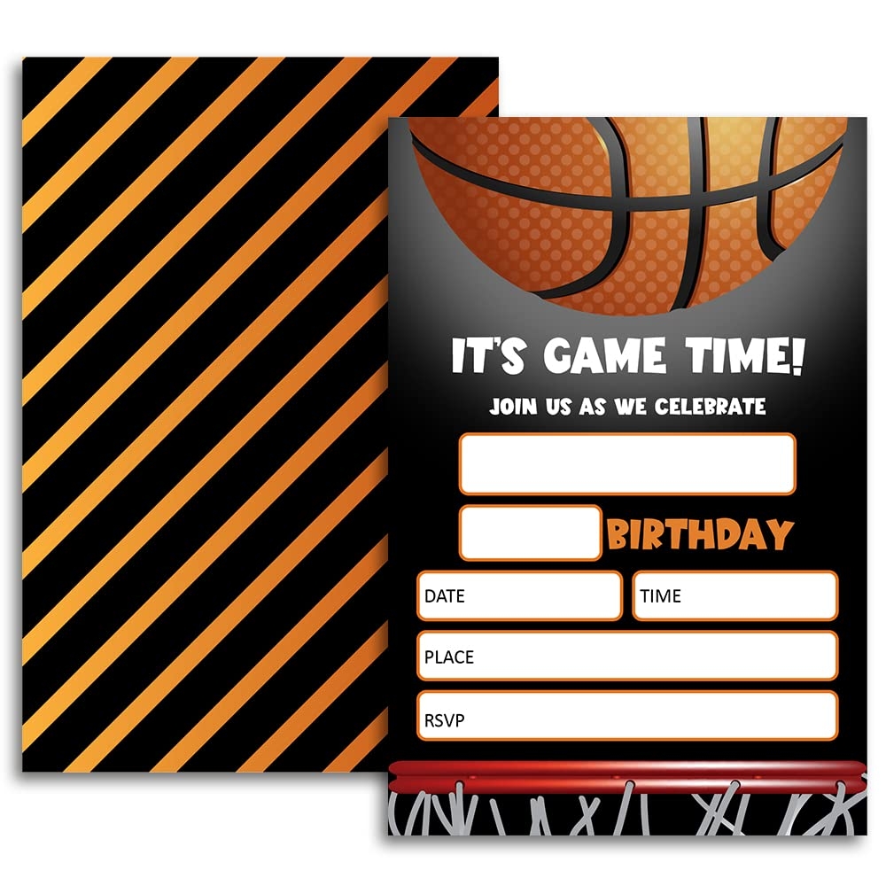 free printable basketball birthday invitations