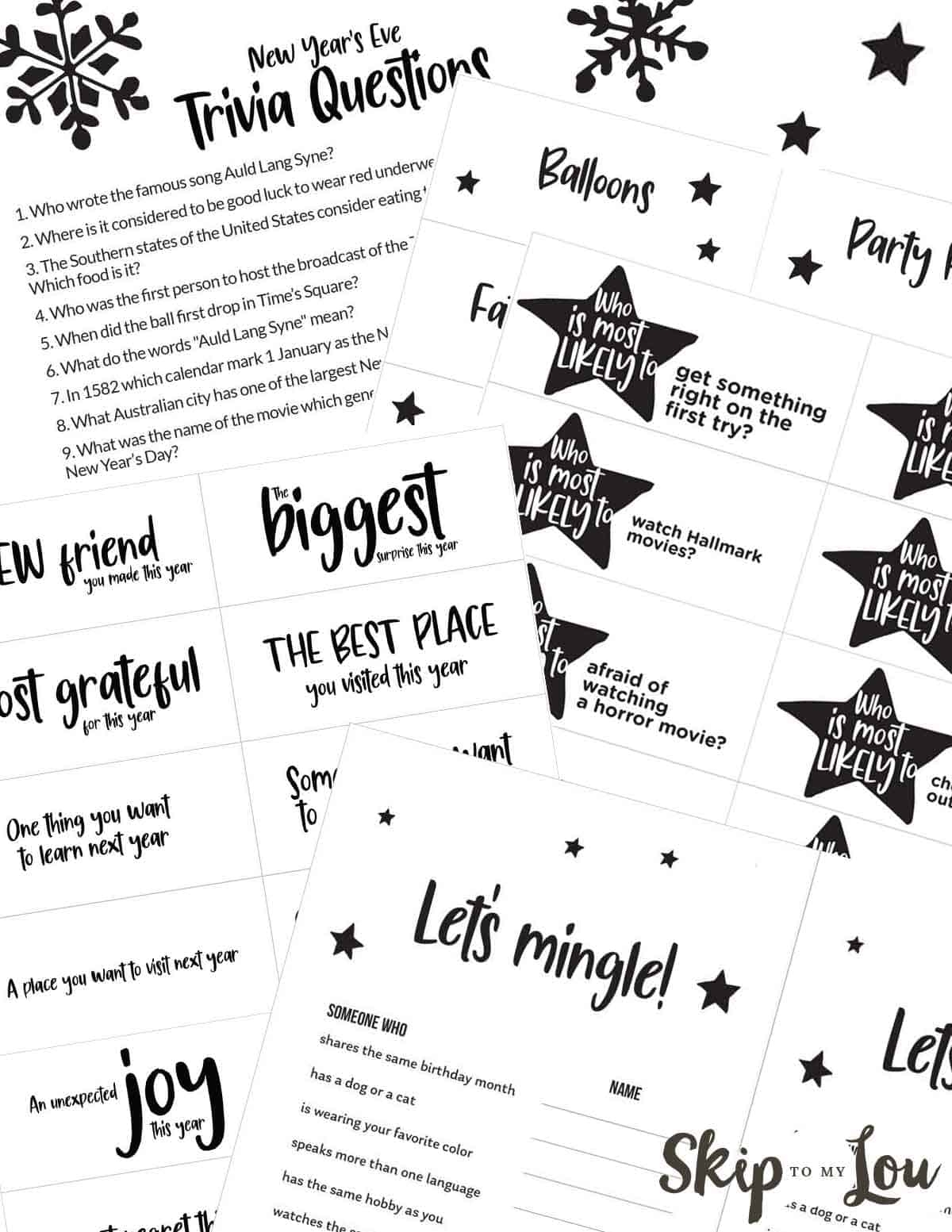 printable new years eve games