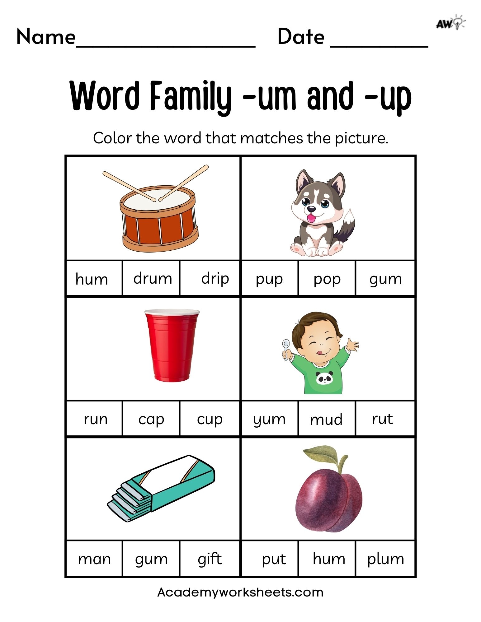 Fun Short U Words Worksheets Academy Worksheets