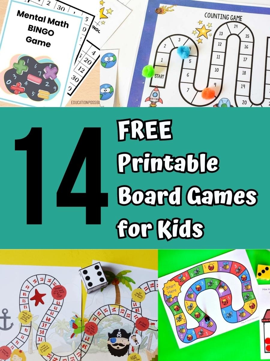 Fun U0026 Educational Free Printable Board Games For Kids
