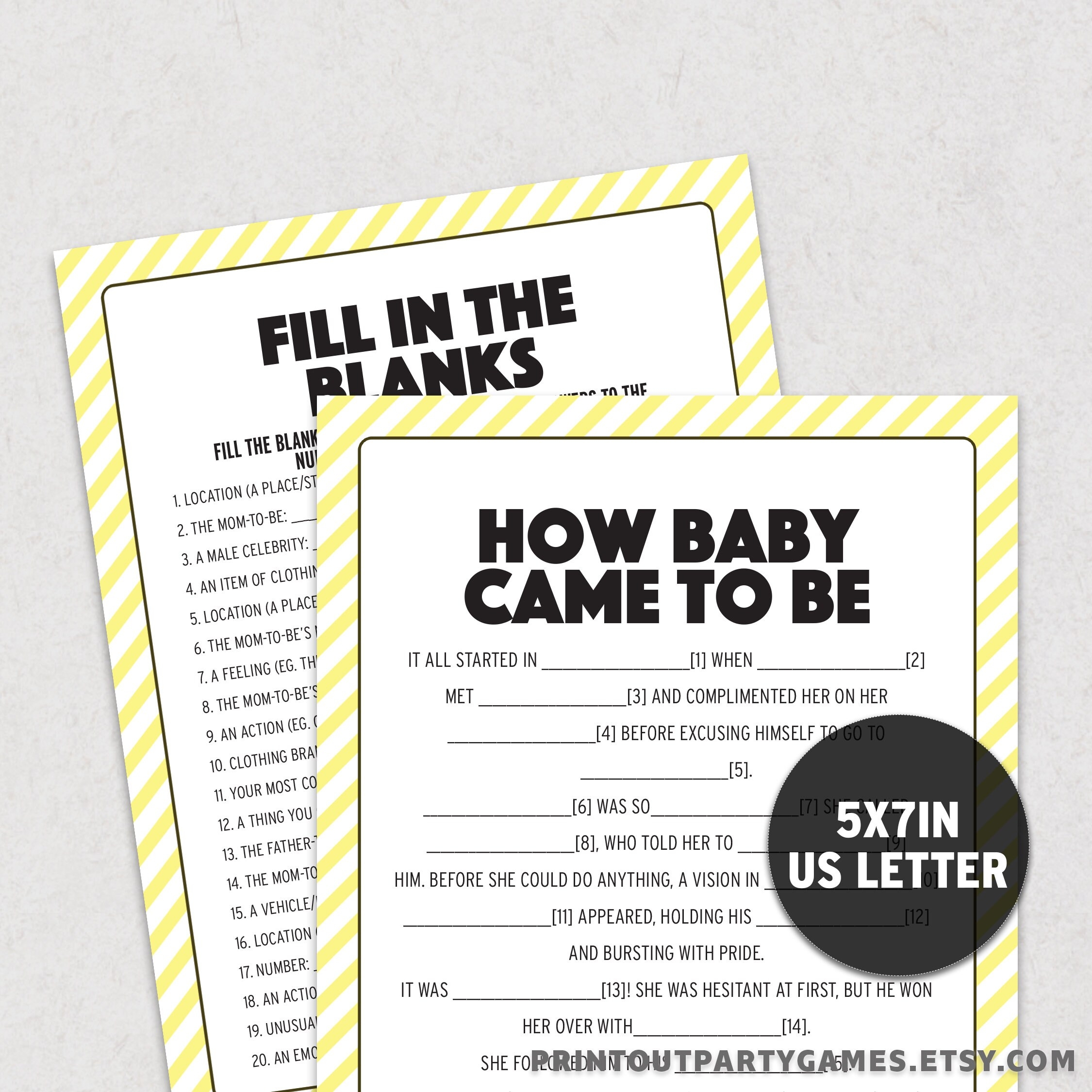 Funny And Fill In The Blank Stories Etsy Australia