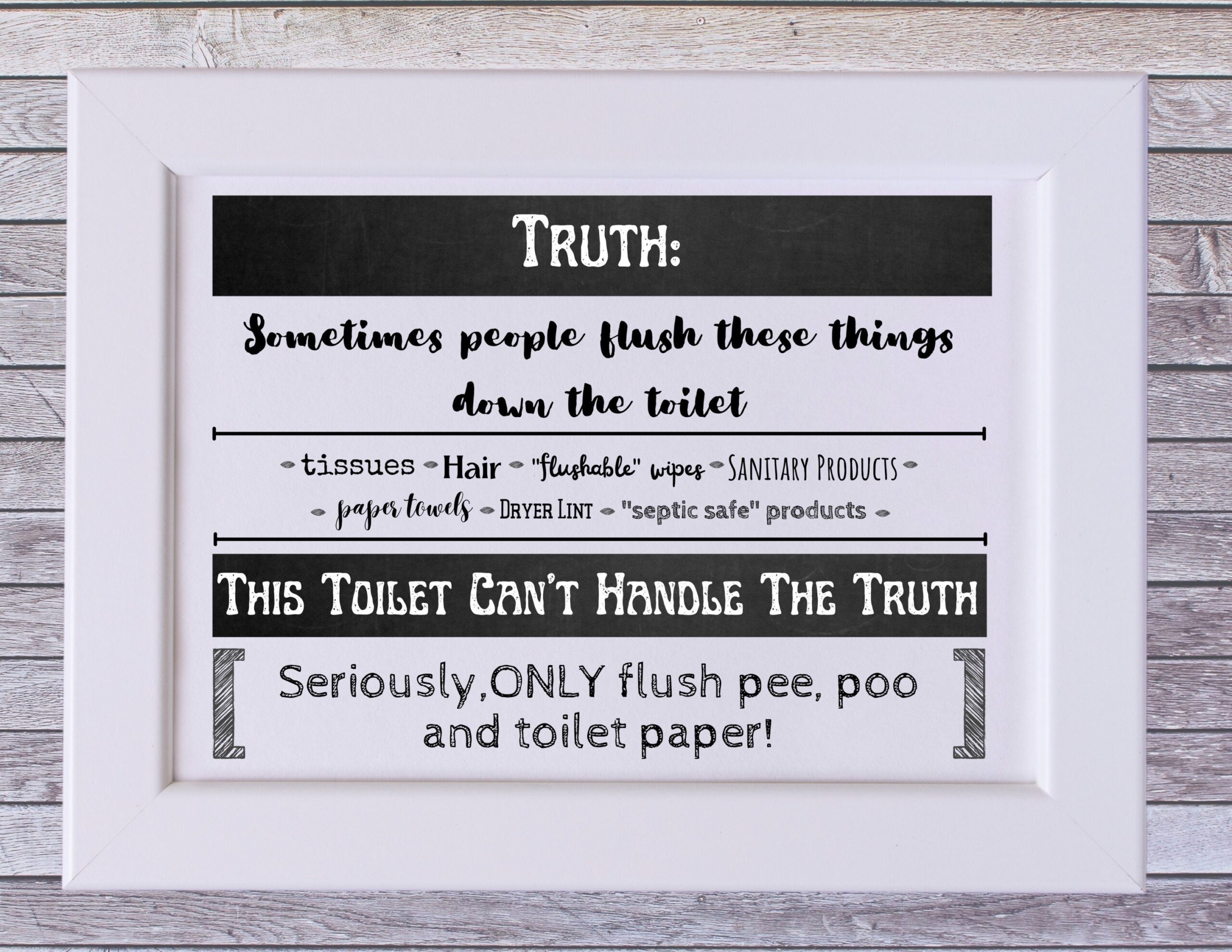 Funny Printable Do Not Flush Toilet Sign For Bathroom W Sensitive Plumbing Or Septic Flush Only Toilet Paper Printable Bathroom Wall Decor Etsy