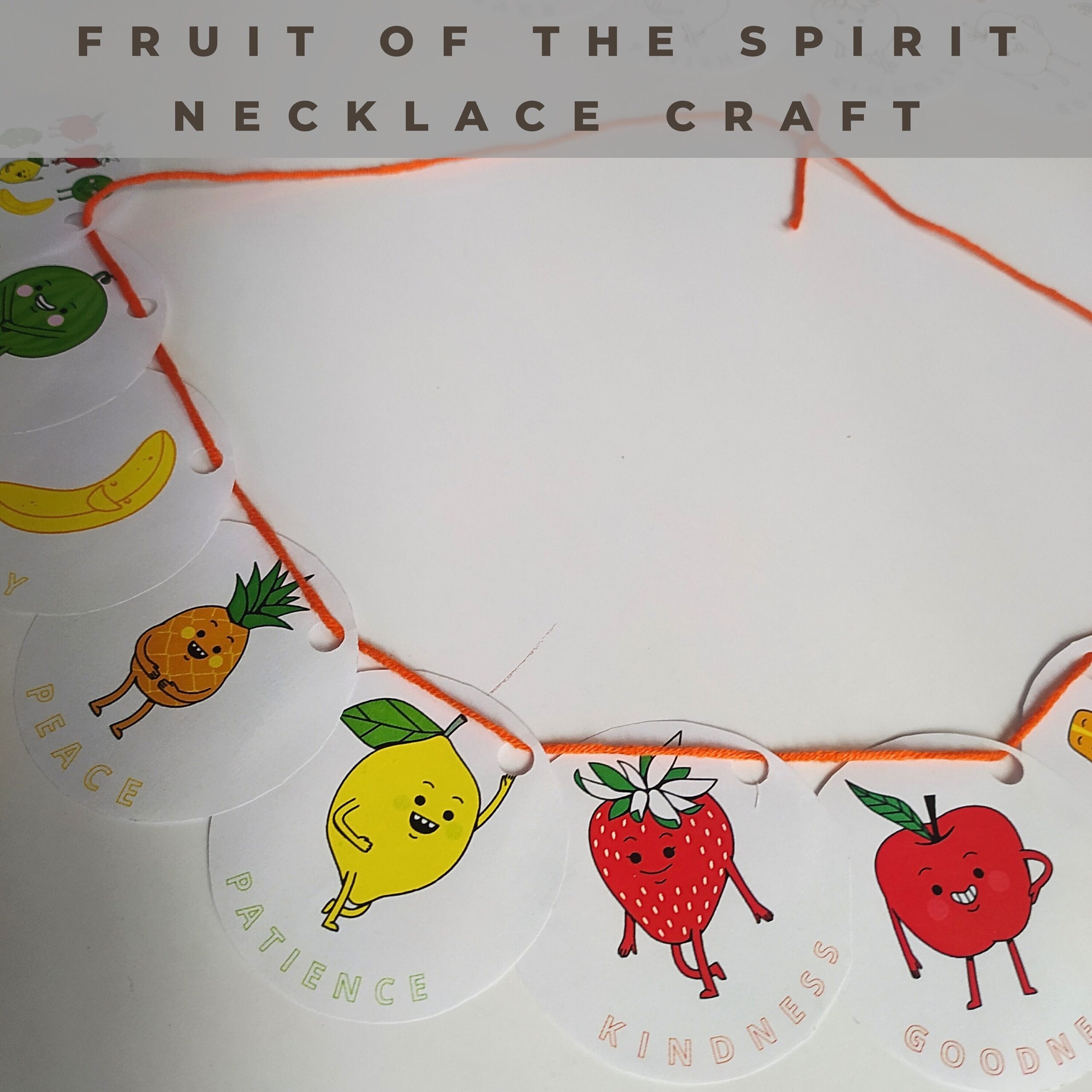 Galatians 5 12 13 Fruit Of The Spirit Necklace Craft Fruit Of The Spirit Activity Homeschool Worksheet Printable Sunday School Craft Etsy