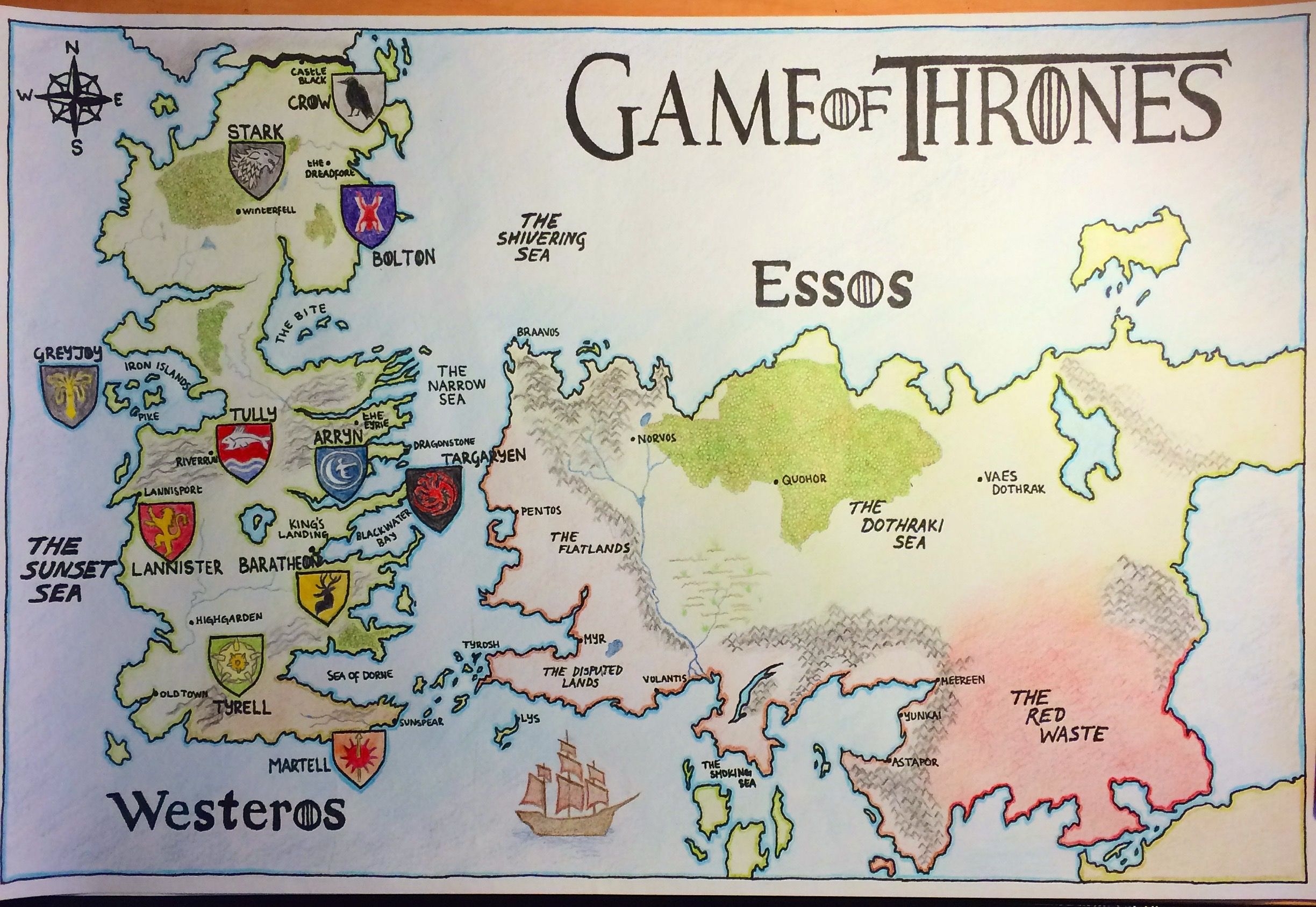 Game Of Thrones Season 8 Printable Game Of Thrones Map Pdf Westeros Right The Art Of Images Essos Map