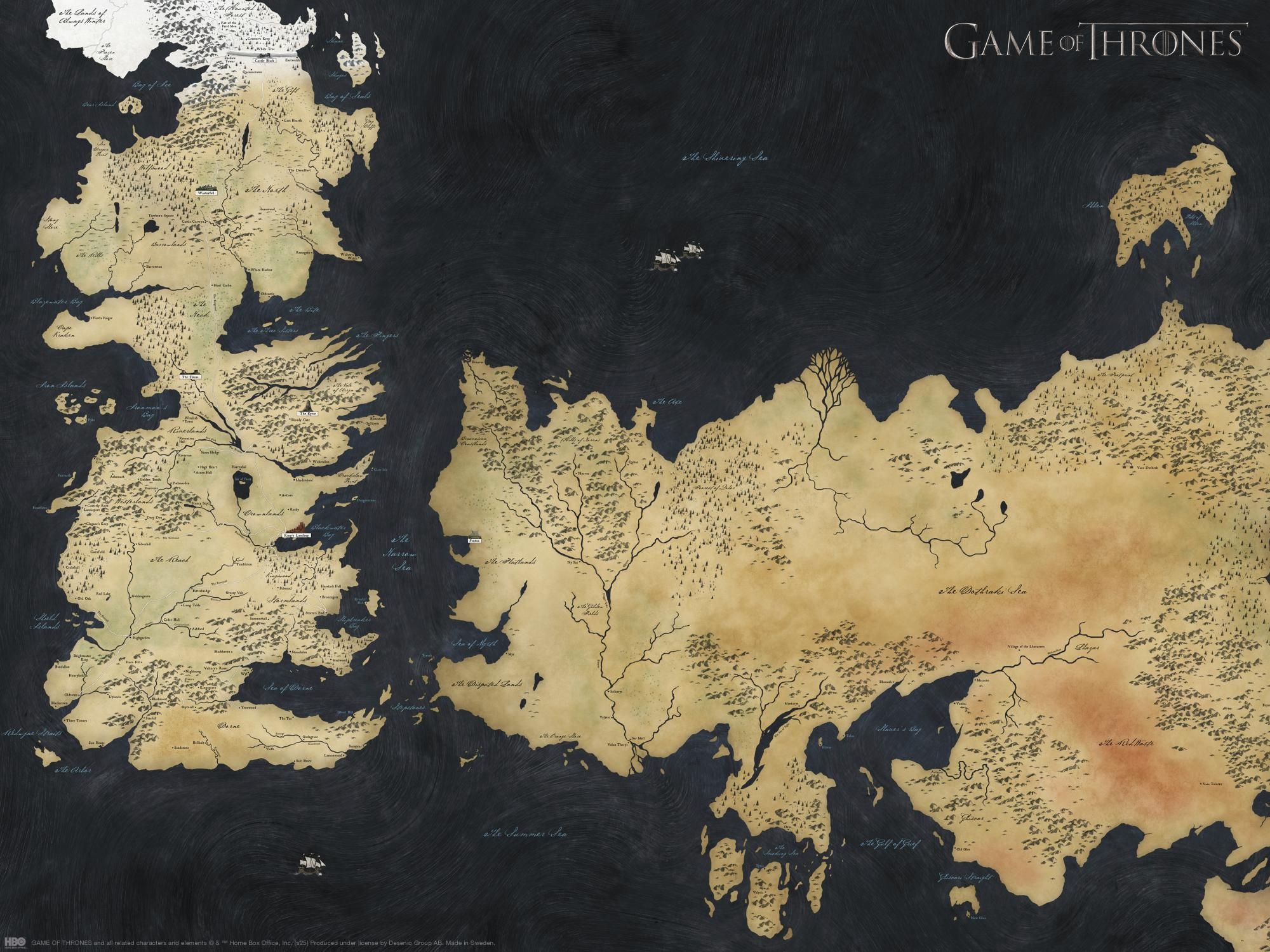 Game Of Thrones Westeros Map Poster Poster Store US