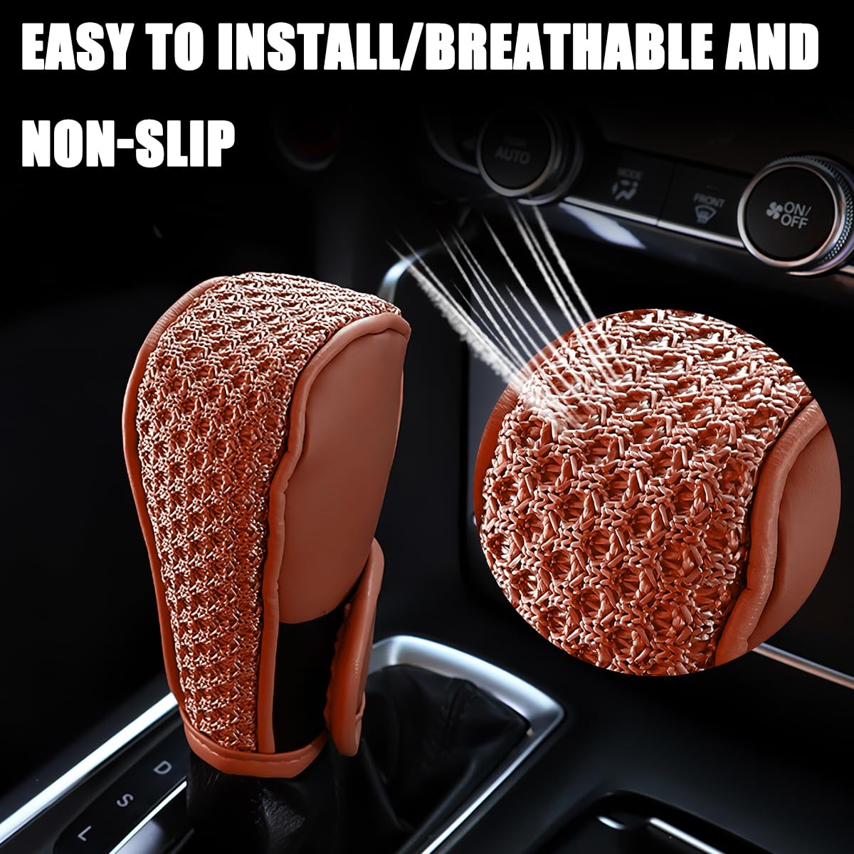 Gear Shift Cover Boot Universal Car Gear Shift Knob Cover Anti Slip PU Protector Black Beige Brown Gear Shift Cover Autozone