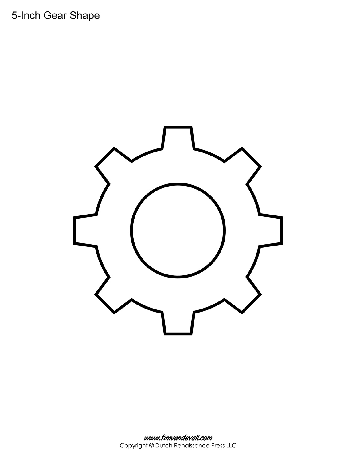 Gear Templates Gear Shape Printables Tim s Printables