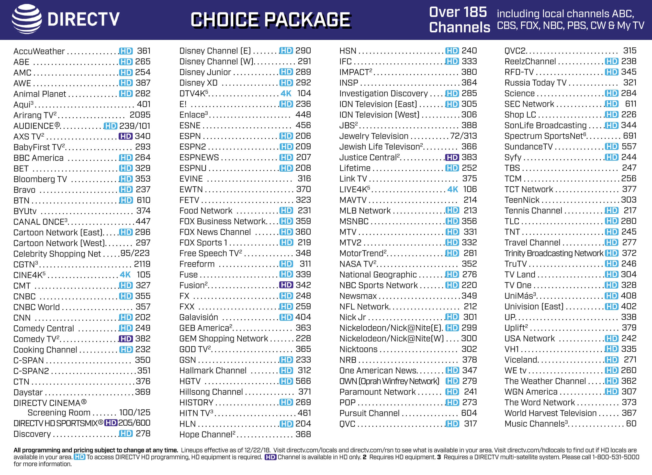 directv printable channel guide
