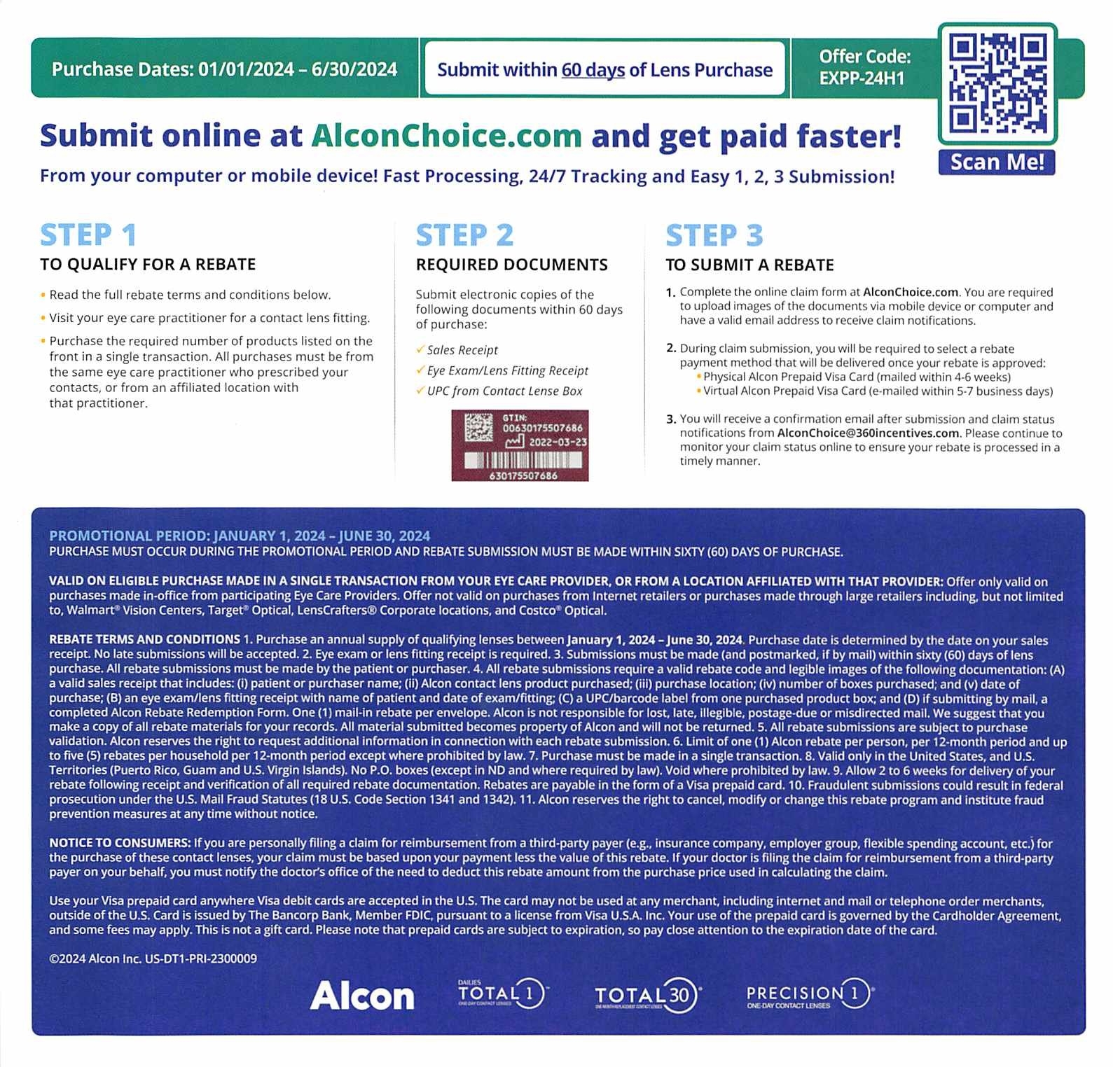 printable alcon rebate form