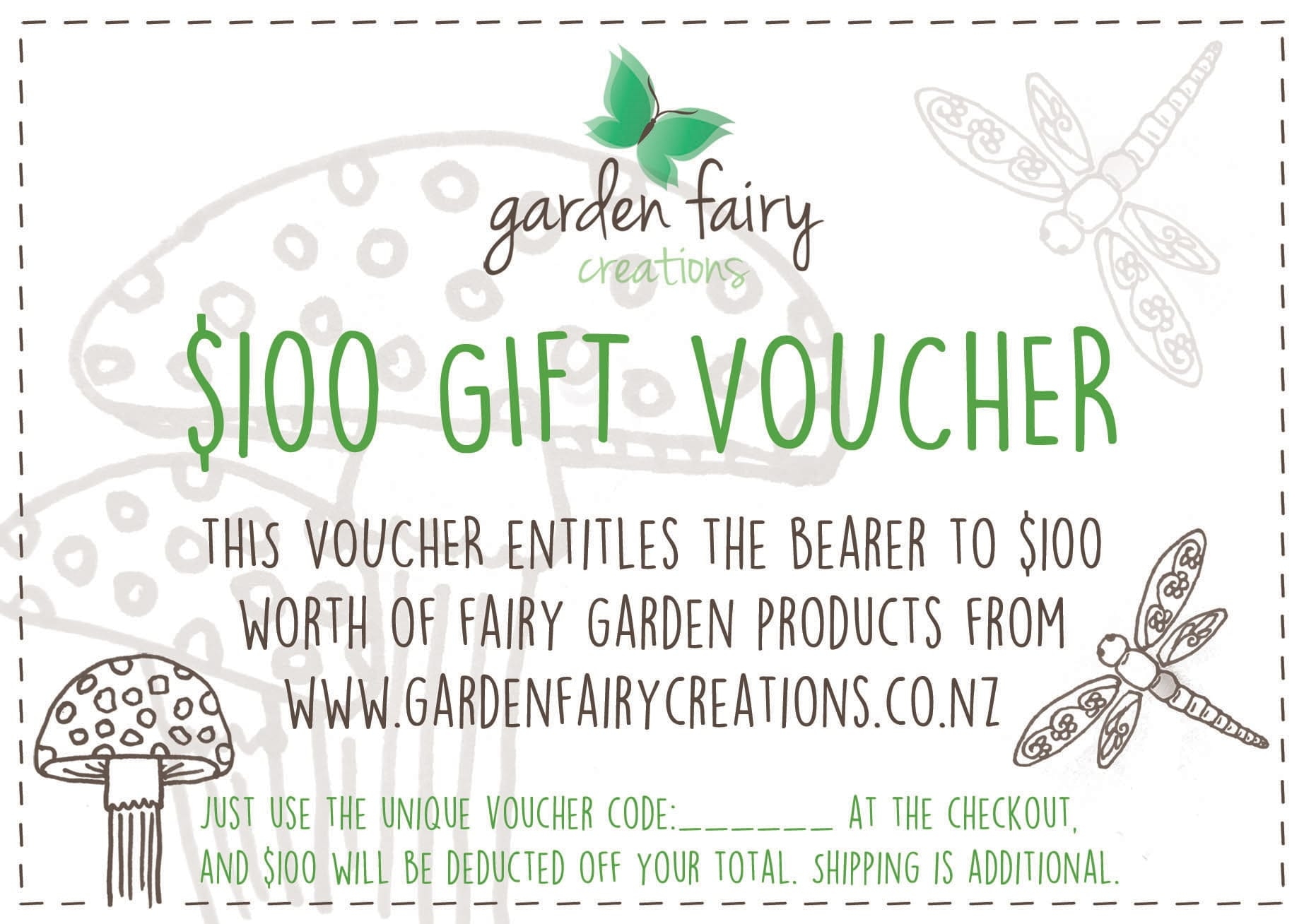 GFC Gift Vouchers Garden Fairy Creations
