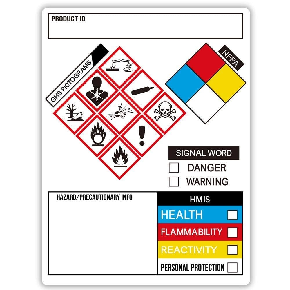 GHS Labels SDS OSHA Labels For Chemical Safety Data 3 X 4 Inch Roll Of 260 MSDS Stickers With GHS Amazon in Office Products