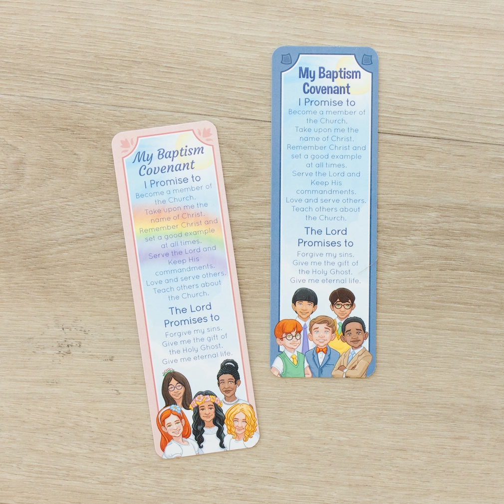 lds baptism bookmarks printable