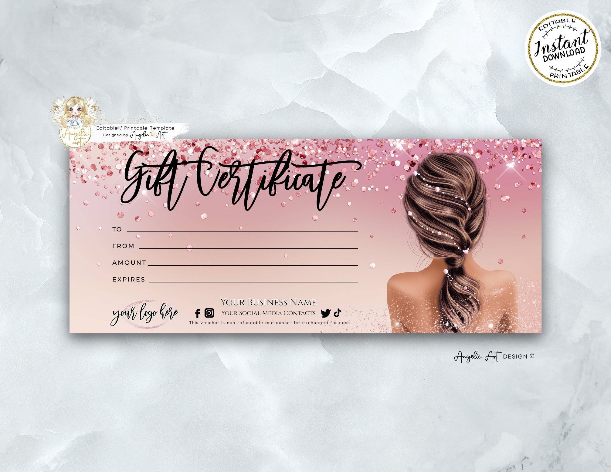 free printable hair gift certificates