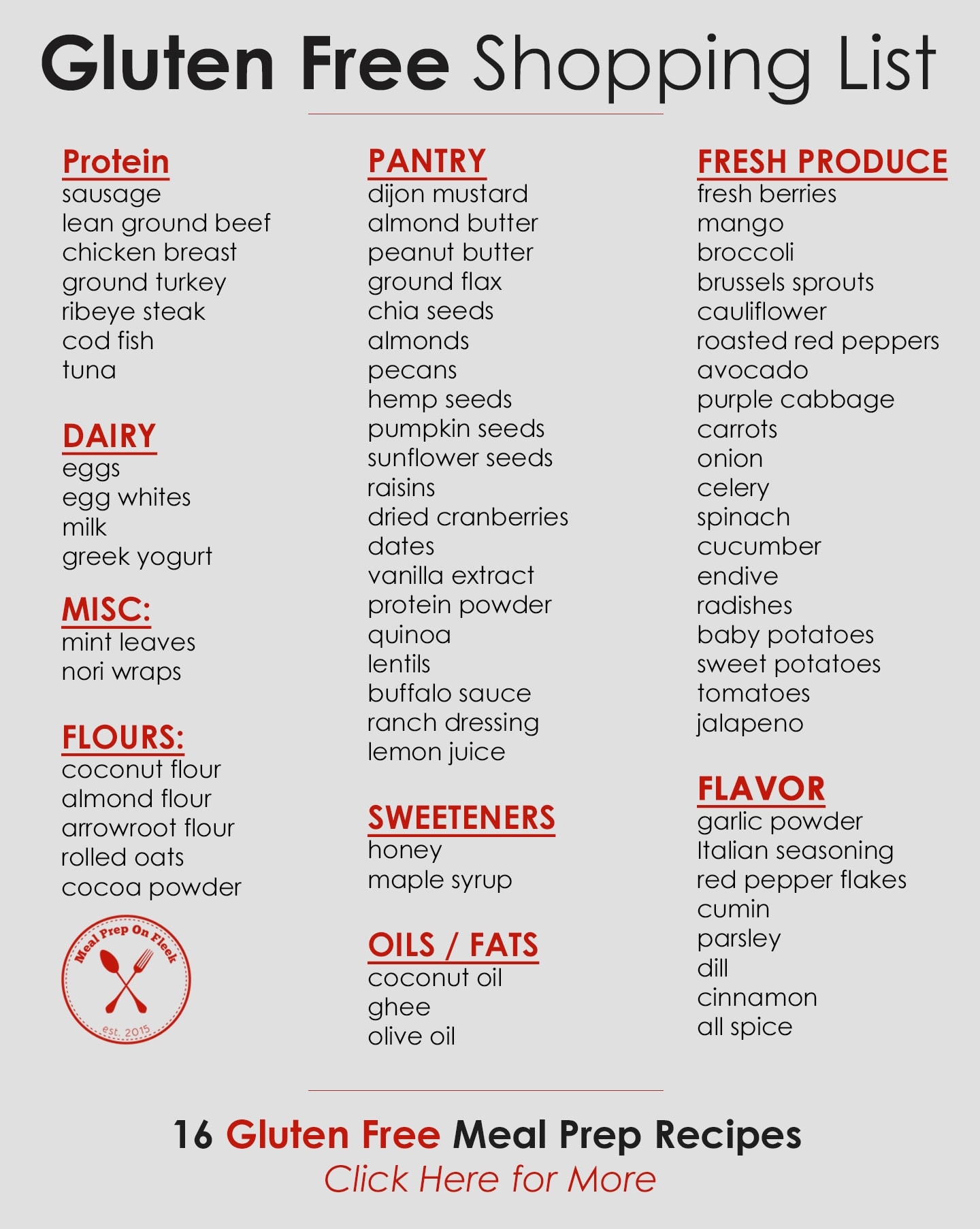 Gluten Free Meal Prep Recipes To Try This Week Worksheets Library