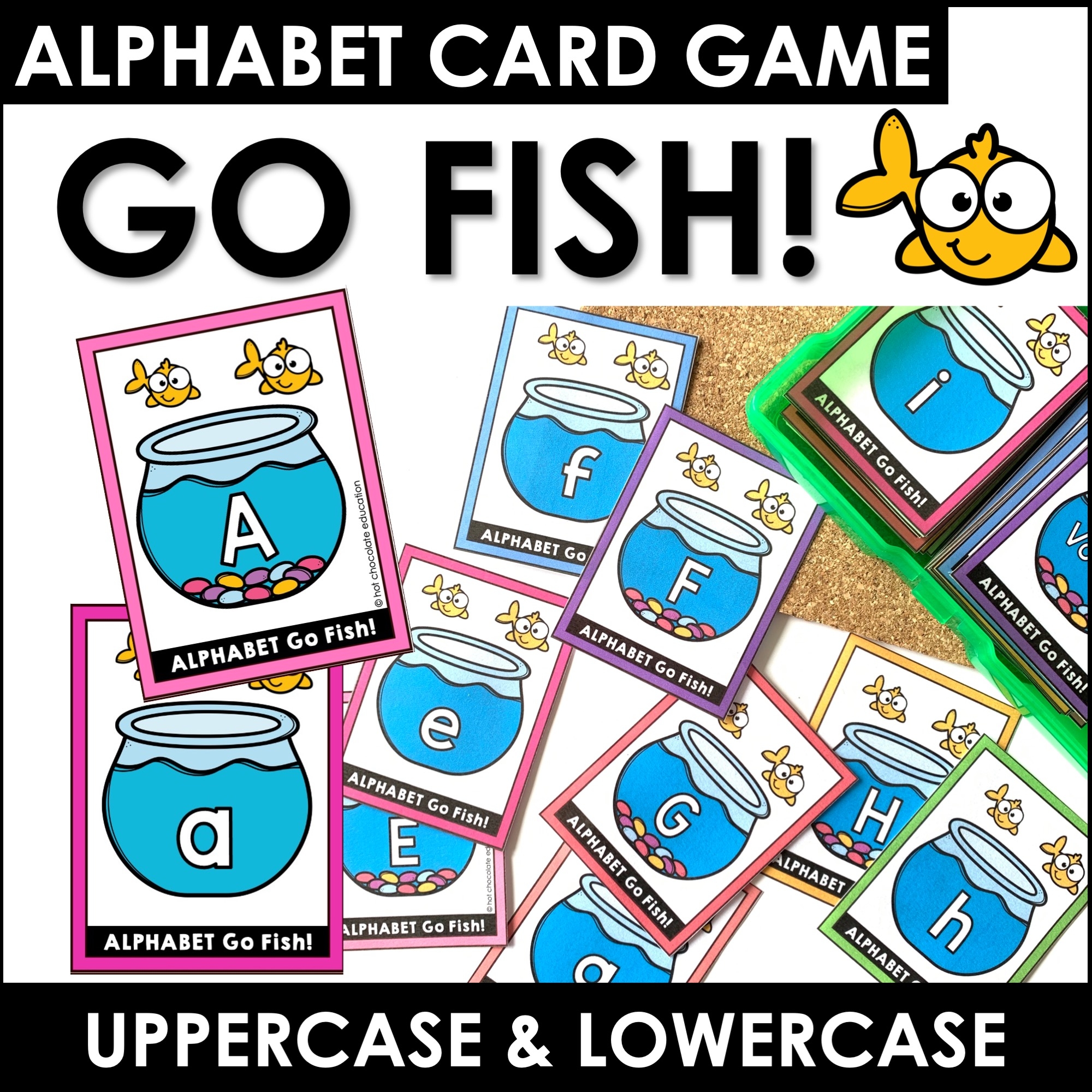 Go FISH Alphabet Letter Recognition Card Game Uppercase U0026 Lowercase Letters Made By Teachers