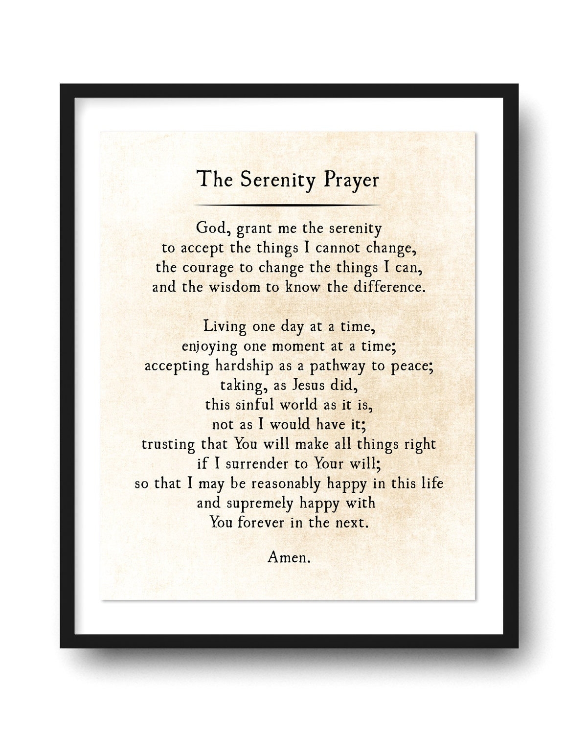 God Grant Me The Serenity Prayer Art Print Full Serenity Prayer 
